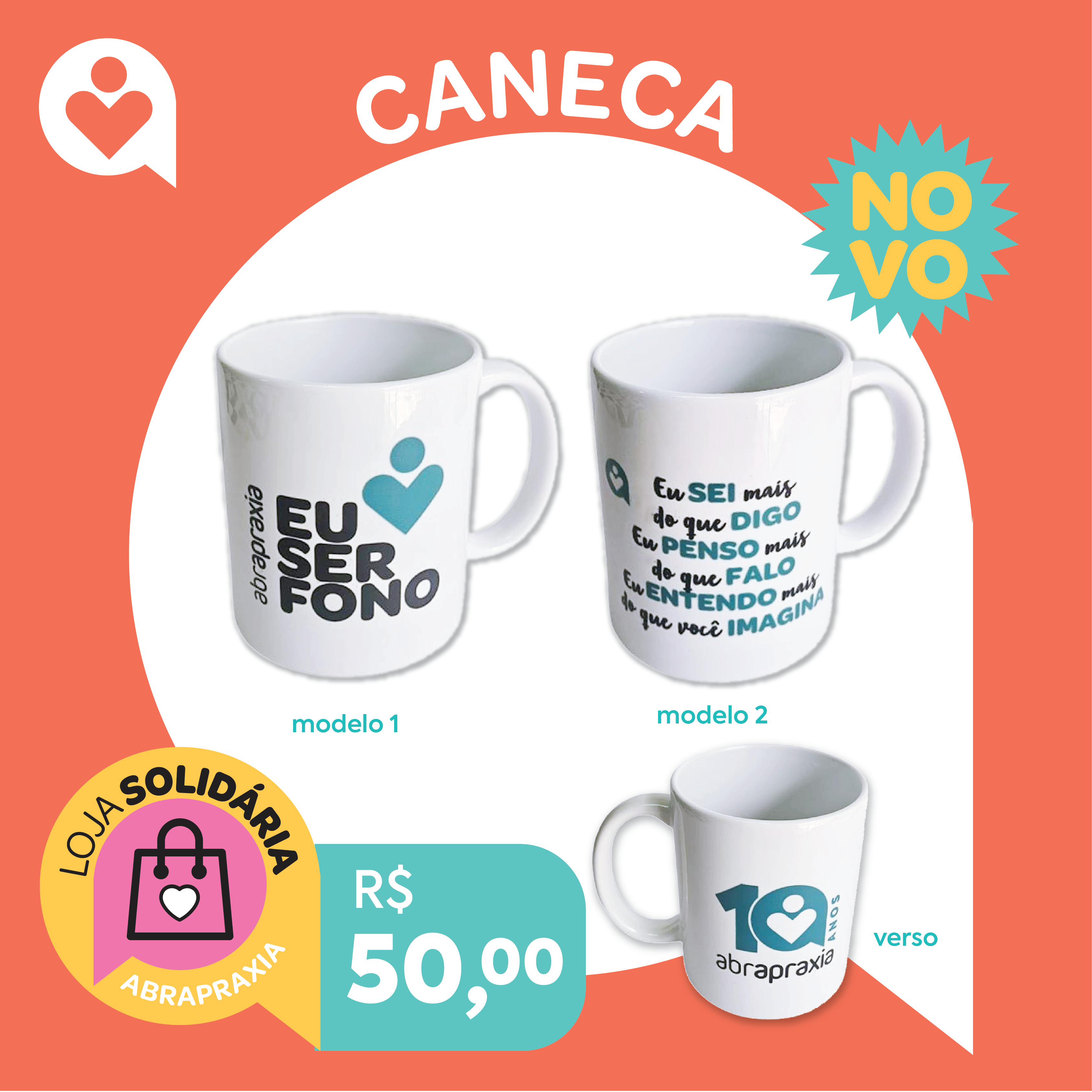 Doe R$ 50,00 e ganhe uma Caneca da Abrapraxia