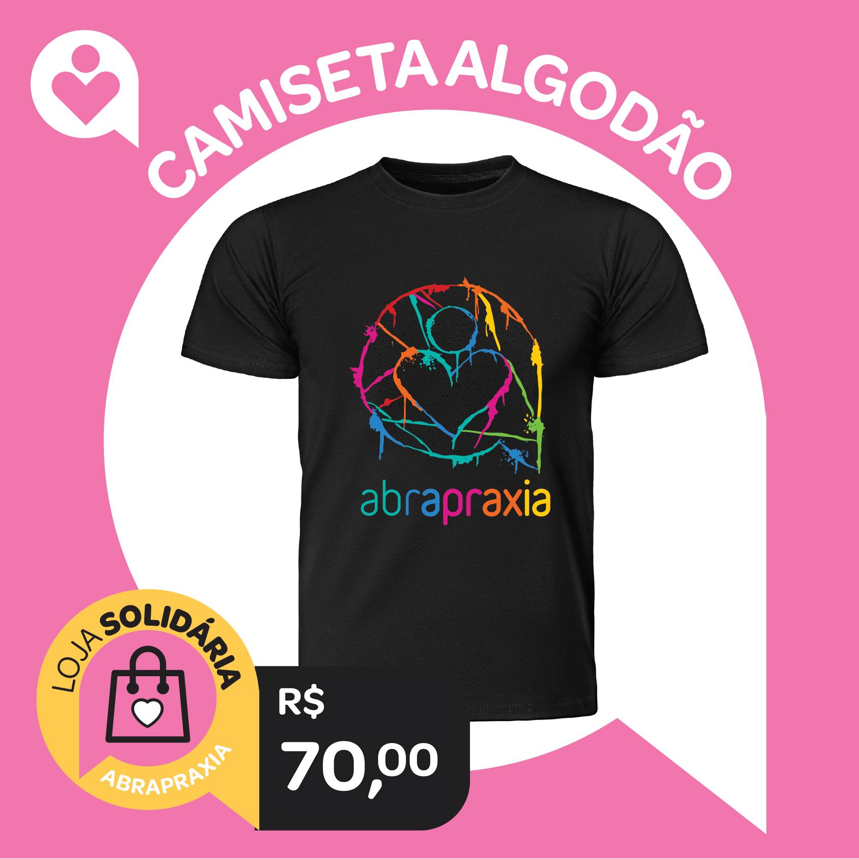 Doe R$ 70,00 e Ganhe uma Camiseta Algodão